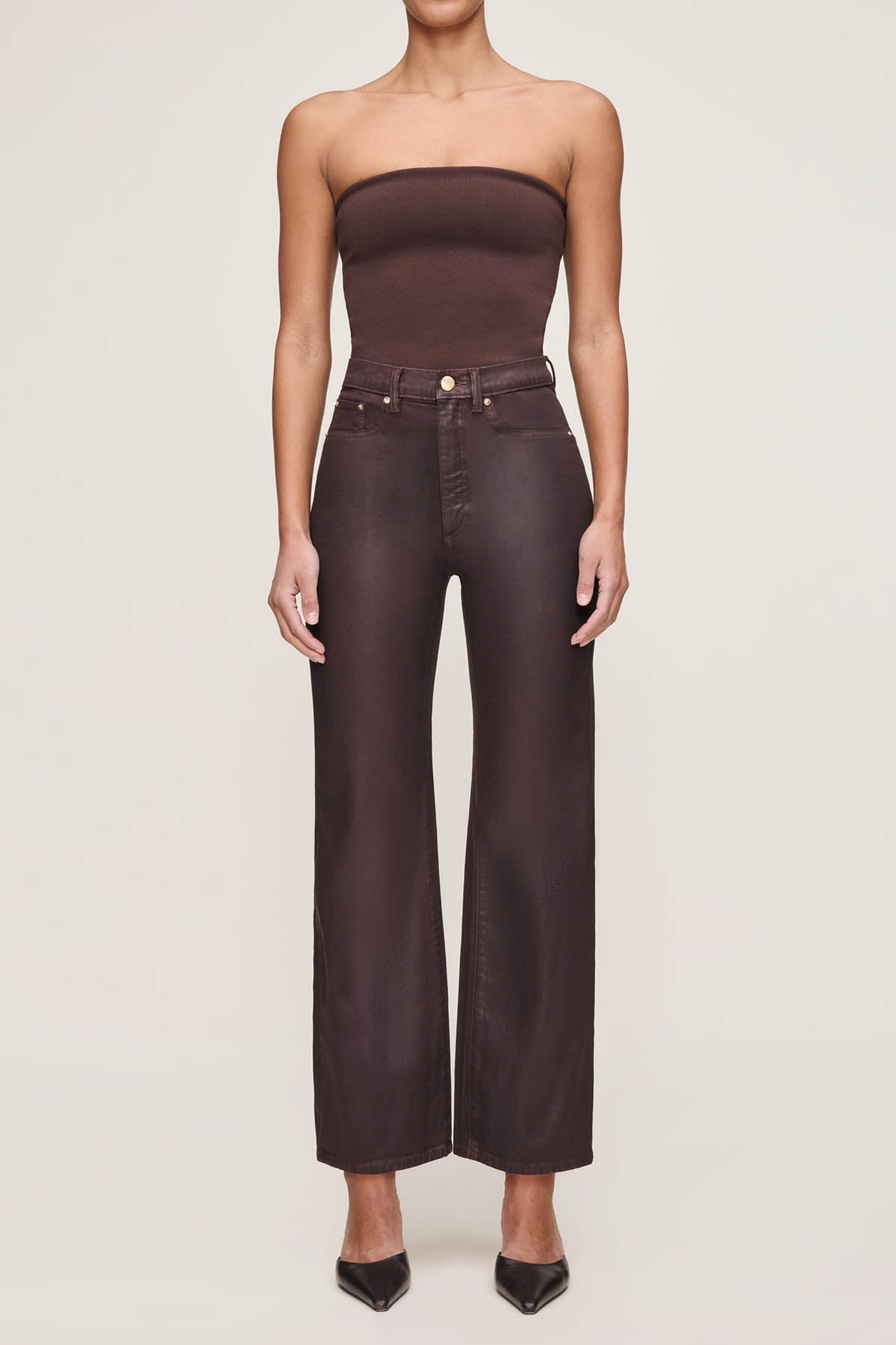 Karmine Wide Leg Fig Coated main image 0