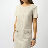Scuba Suede Shift Dress