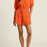 Frances Short Vermillion Eyelet