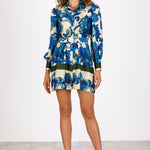 Printed dress with a softly tailored silhouette.