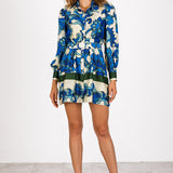 Printed dress with a softly tailored silhouette.