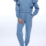 Devona Studded Ruffle Sweatshirt