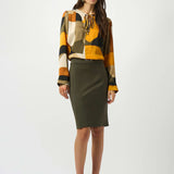 Heavy Knit Straight Pull-On Skirt