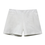 white shorts on white background 