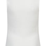 White sleeveless top on a white background