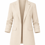 Beige blazer on a white background