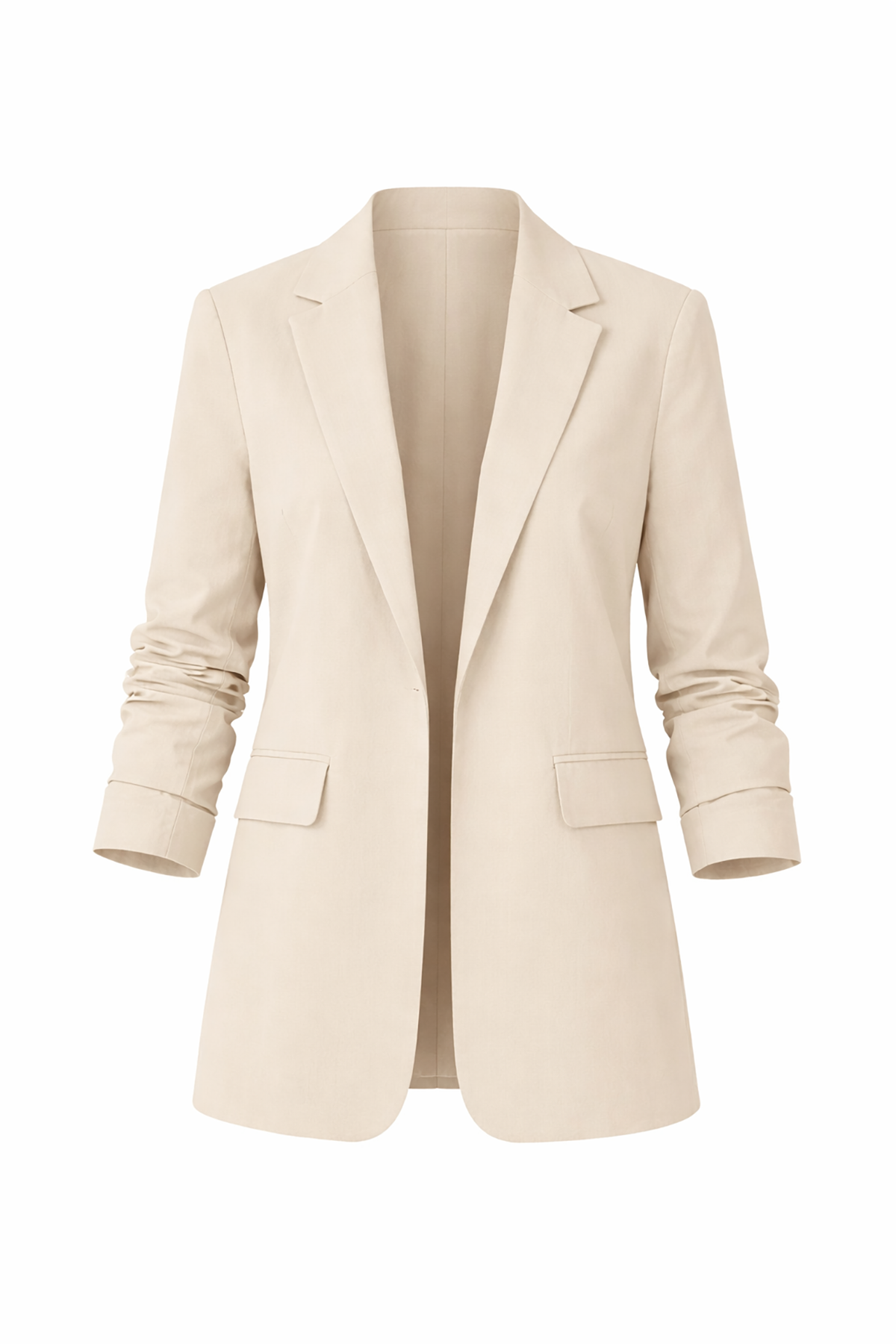 Beige blazer on a white background