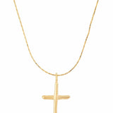 Gold Vermeil Organic Gold Cross Necklace
