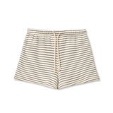 stripe drawstring shorts on white background 