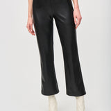 Leatherette Flared Pull-On Pants