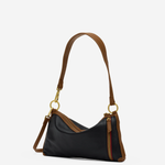 Compact handbag with a structured silhouette and shoulder strap in a timeless, versatile design.