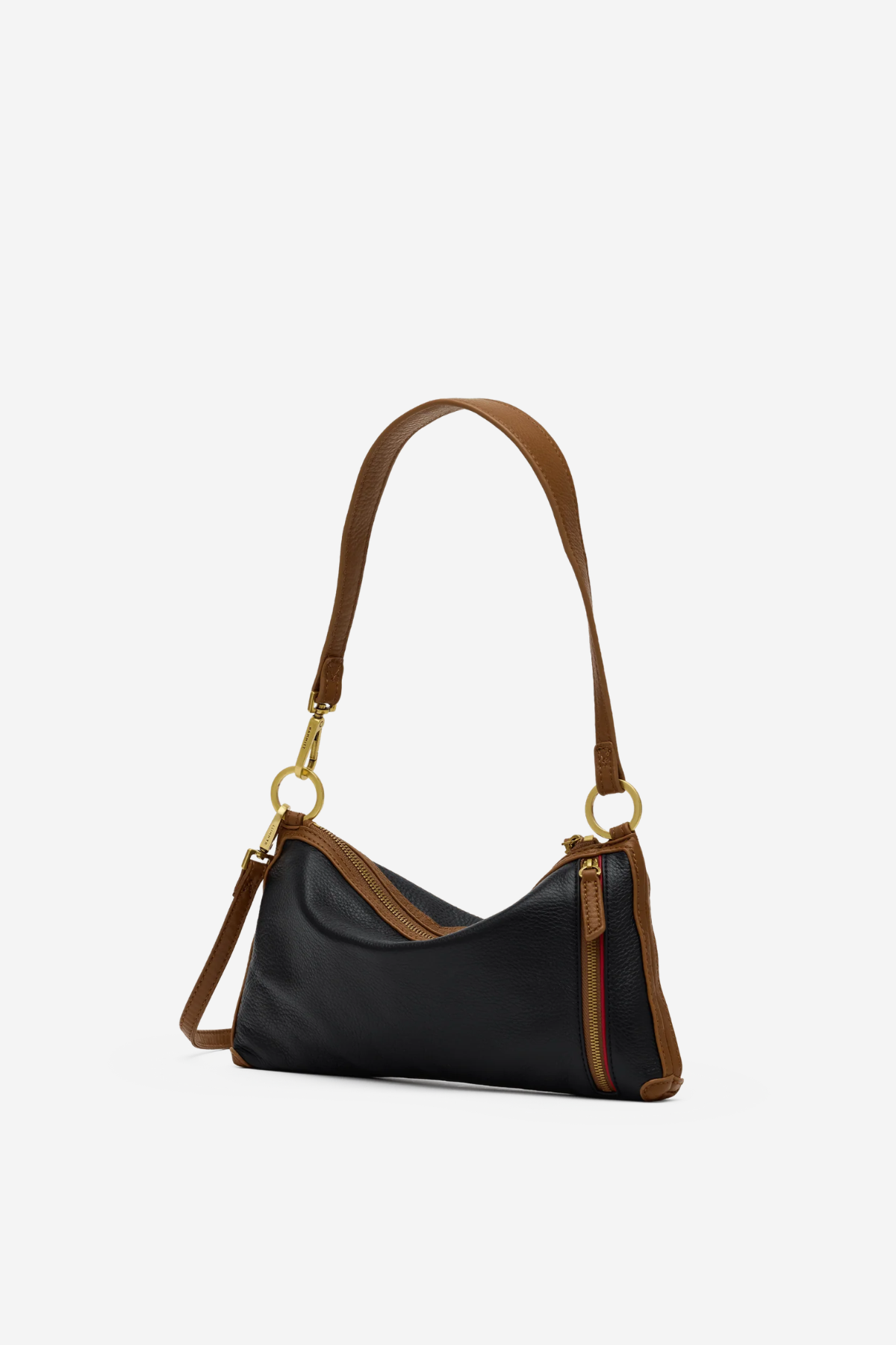 Compact handbag with a structured silhouette and shoulder strap in a timeless, versatile design.