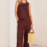 Zora Embroidered Ankle Pants