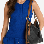 Large structured tote bag with sturdy shoulder straps and a spacious interior designed for everyday use.