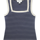 stripe tank top on white background 