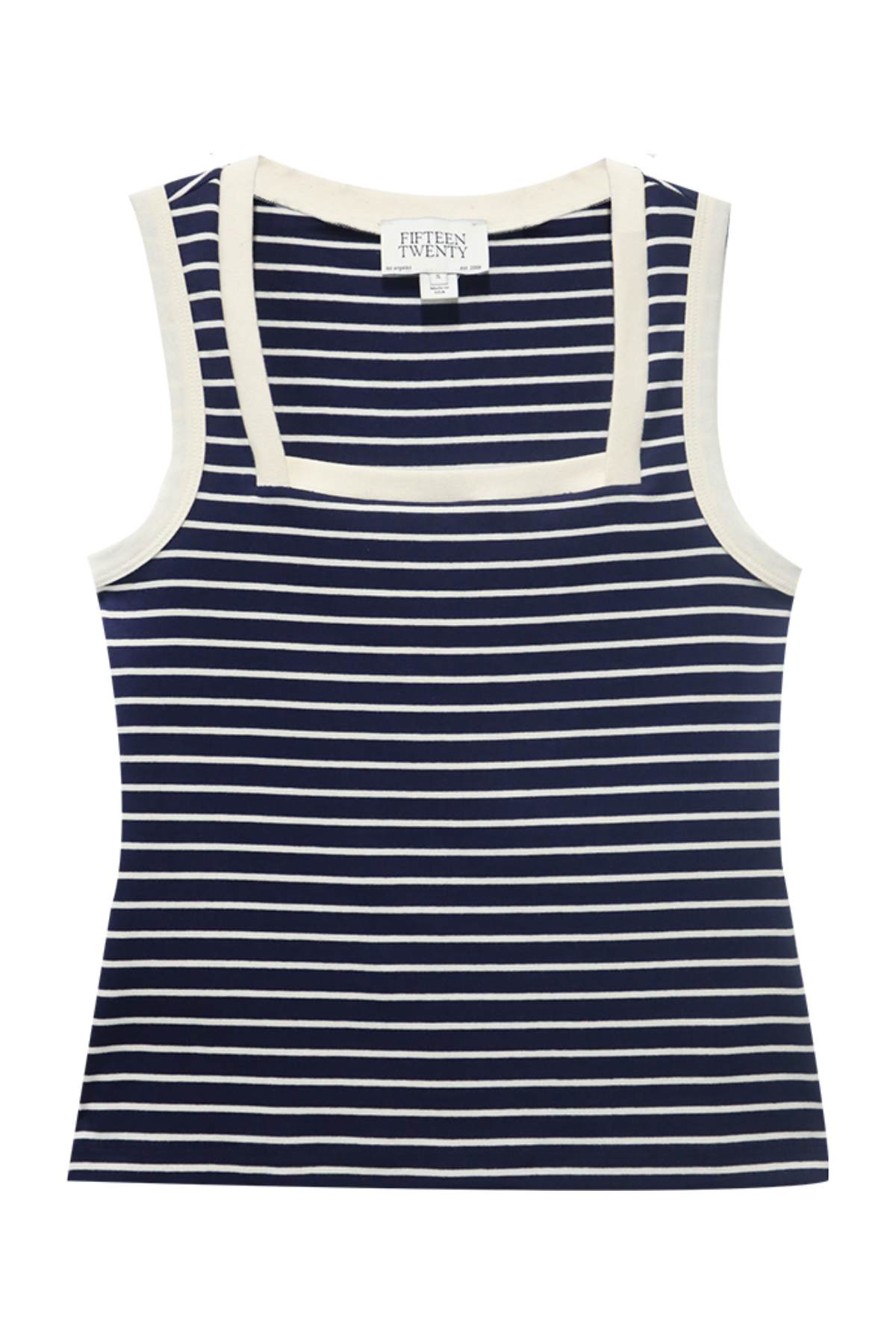 stripe tank top on white background 