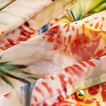 close up of printed fabric 