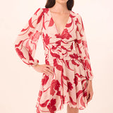 Floral printed dress with a relaxed, flowing shape