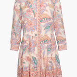 Floral patterned dress on a white background