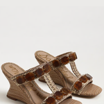 stone and raffia womens wedge shoe 