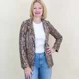 Brown Python Blazer