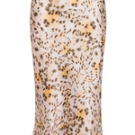 Leopard print skirt on a white background