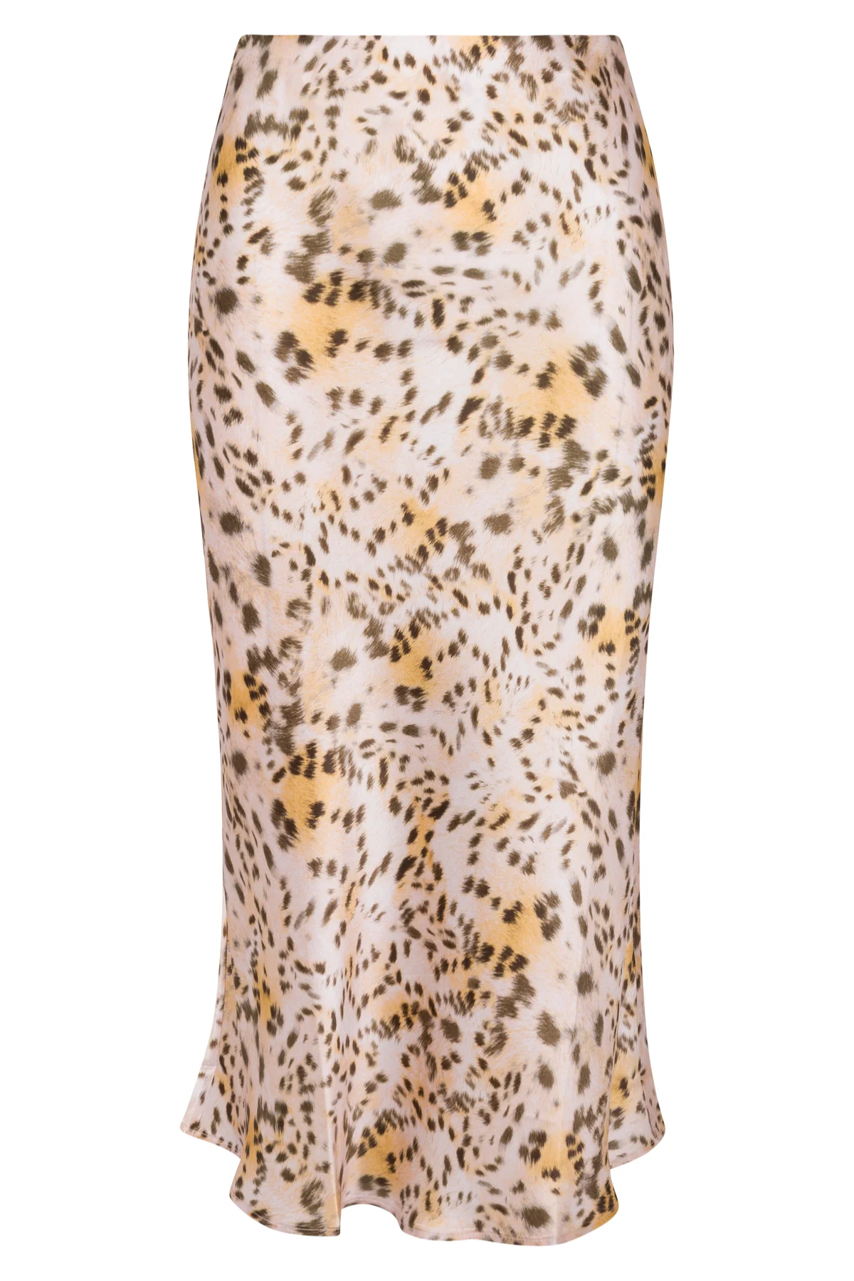 Leopard print skirt on a white background
