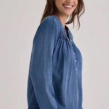 Long Sleeve Pintuck Pullover