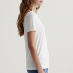 Classic white crewneck tee with a relaxed fit.