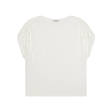 White sleeveless top on a white background