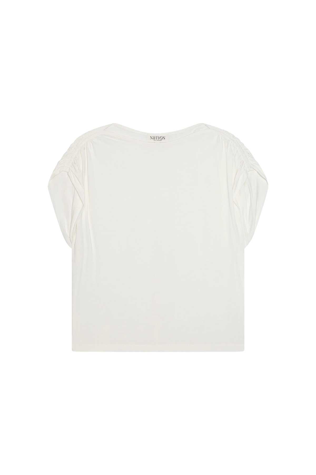 White sleeveless top on a white background