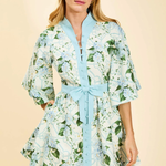 Carmen Mini blue floral dress front view