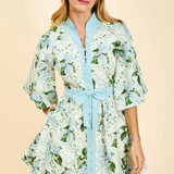 Carmen Mini blue floral dress front view