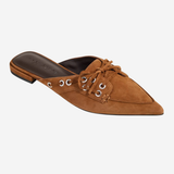 Women's flat shoe featuring a sleek, refined silhouette.