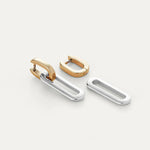 Detachable link earring shown in both short and extended styles