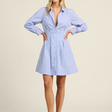 Lyra Dress Blue/White Stripe