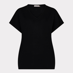 Black t-shirt on a white background