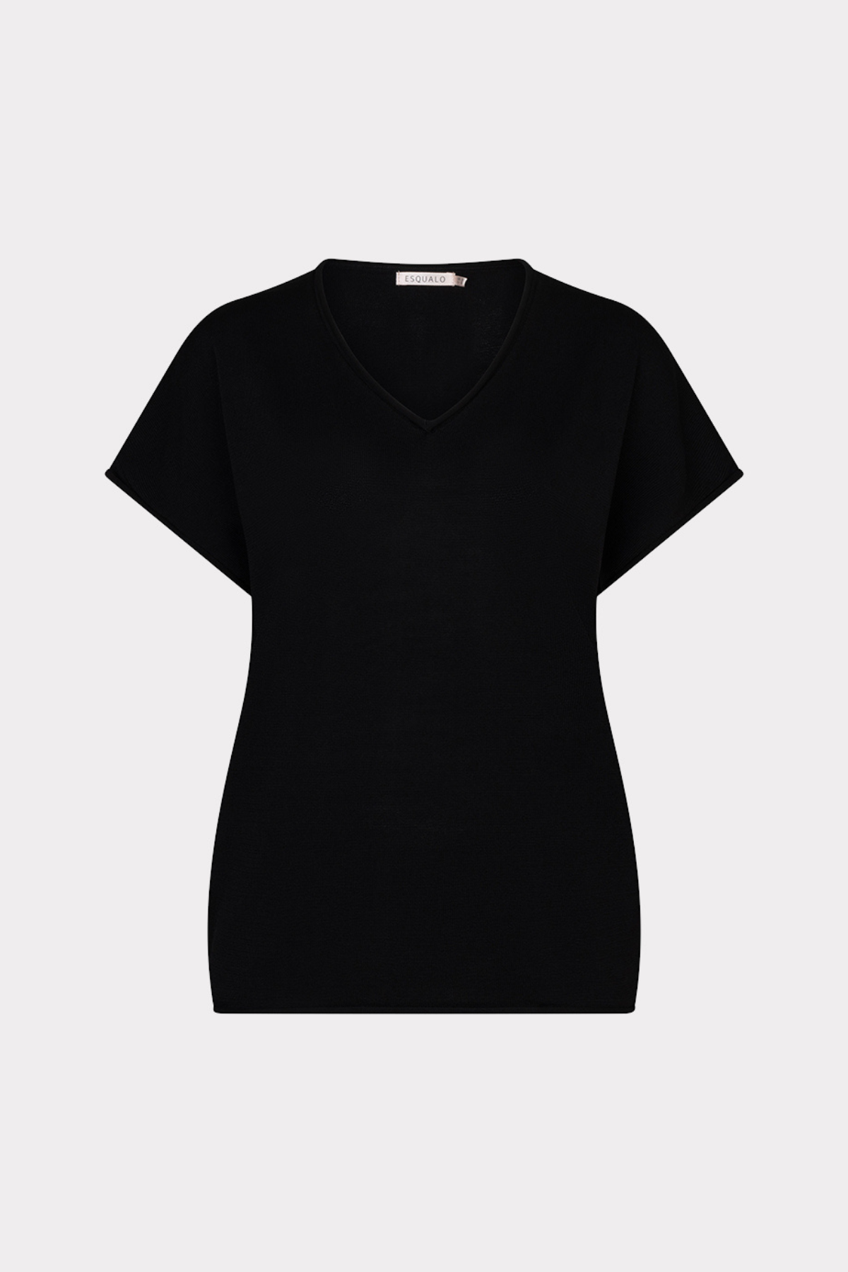 Black t-shirt on a white background