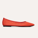 red mesh flat on white background 