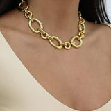 Hammered Link Collar Necklace