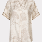 Beige patterned shirt on a white background