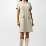 Scuba Suede Shift Dress