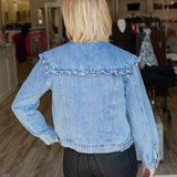 Denim Jacket with Peter Pan Collar