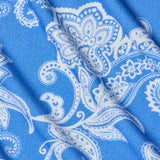 Short-sleeve crewneck top with two-tone paisley print.