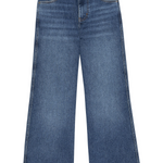 Pair of blue jeans on a white background