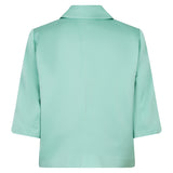 Mint green blazer on a white background