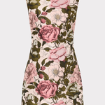 Floral dress with pink flowers on a white background