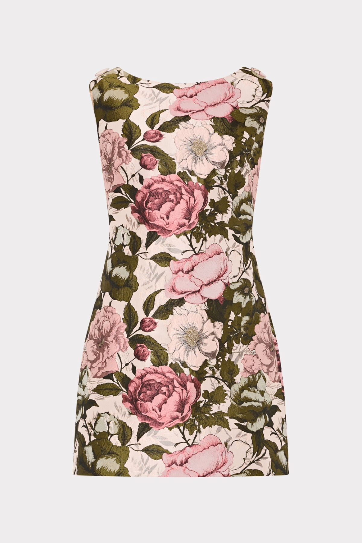 Floral dress with pink flowers on a white background