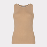 Beige tank top on a white background