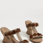 stone and raffia womens wedge shoe 